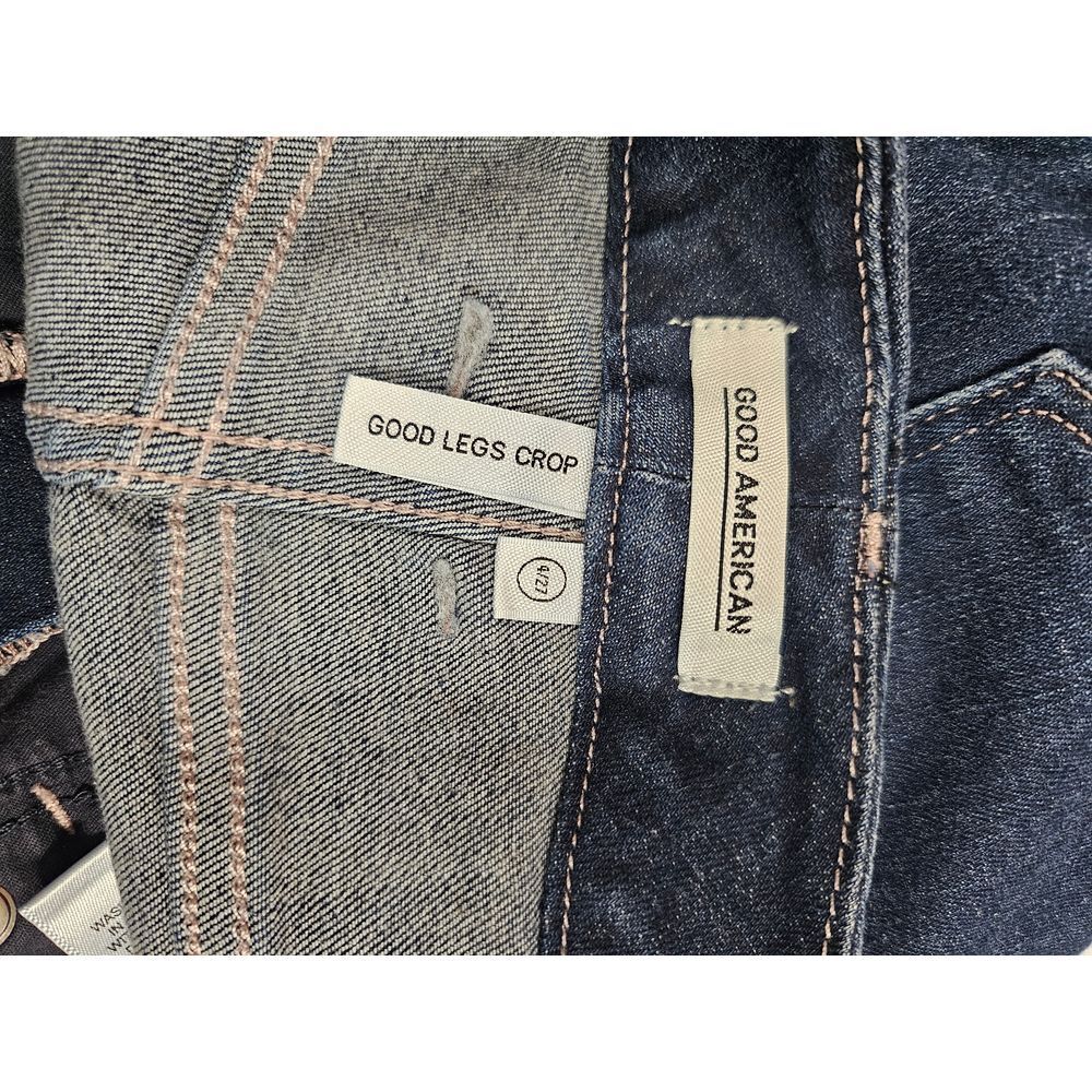 Good American Jeans Blue Denim Good Legs Crop Womens 27 (4) - Picture 6 of 9